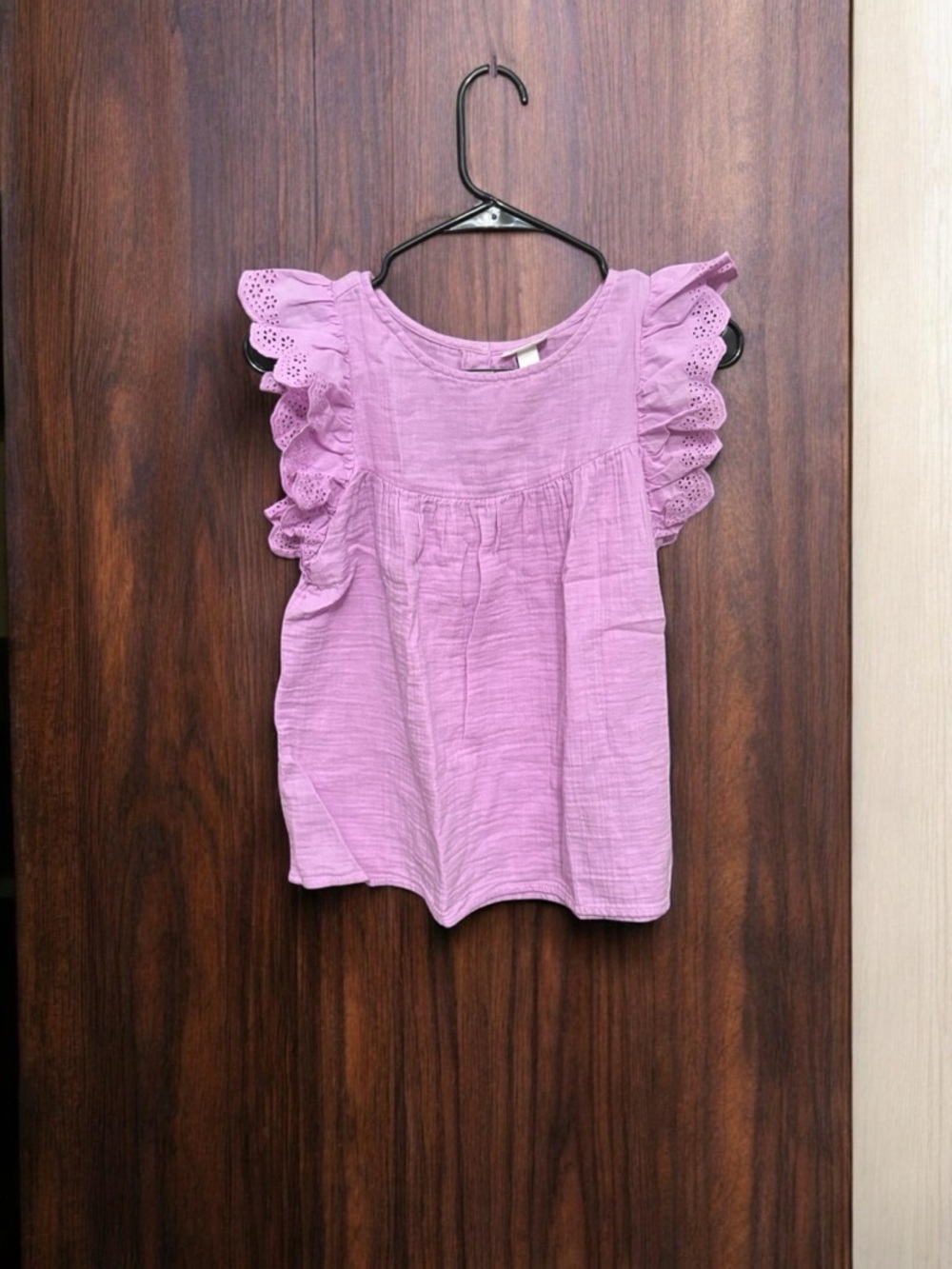 Cat & Jack Lavender Eyelet Flutter Sleeve Tank 14/XL